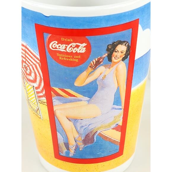 Coca Cola Coke Cup Tumbler 8oz Summer Through The Years 1991 4 1/4" Korea - Picture 2 of 14